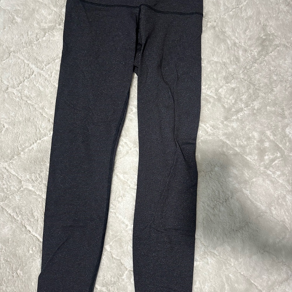 Lululemon Gray Striped Leggings